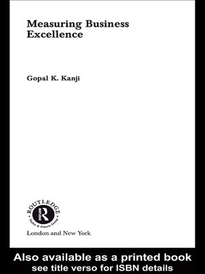 cover image of Measuring Business Excellence